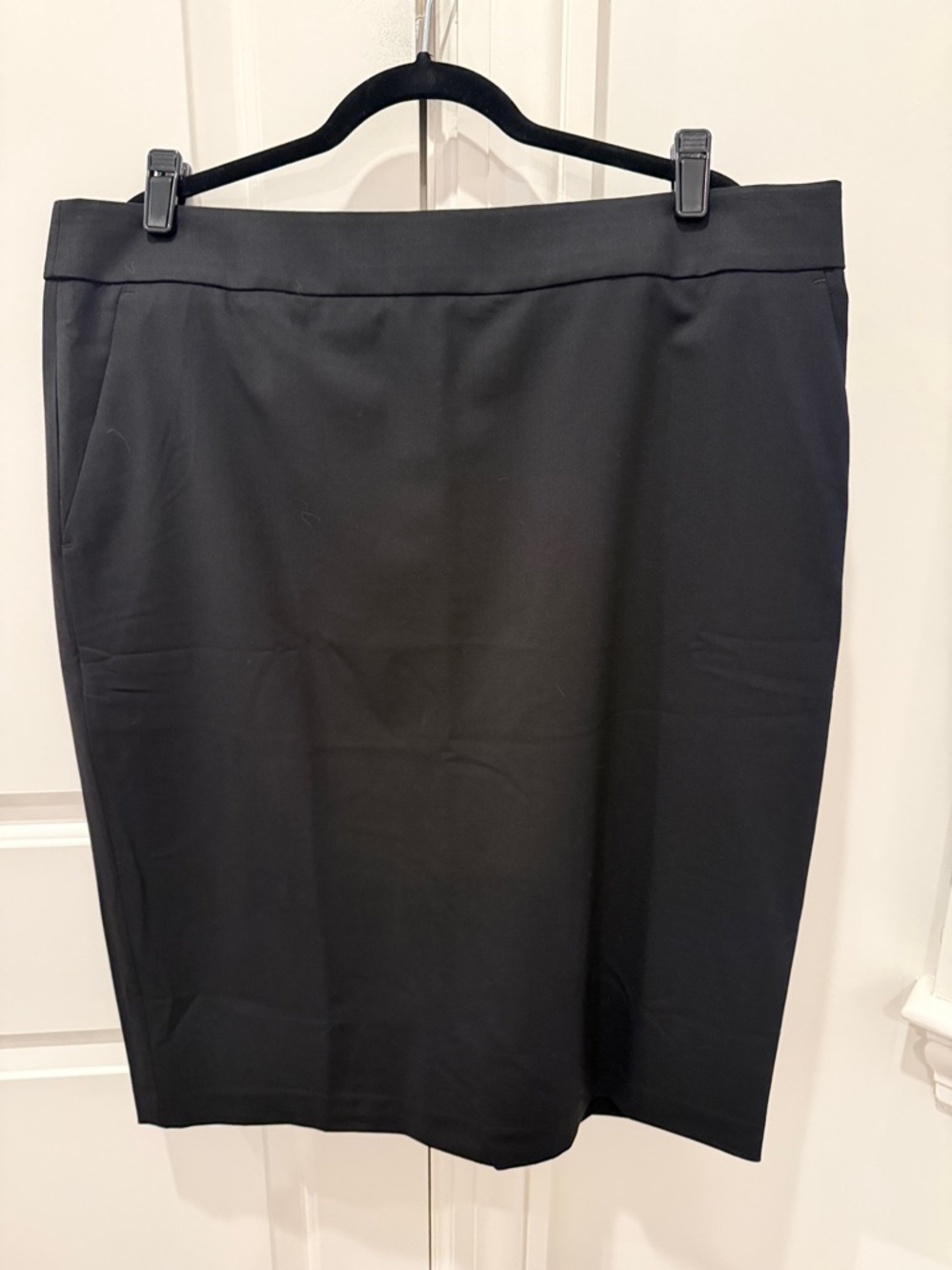 Banana Republic Black Siena Wool Pencil Skirt Size 18 NWT